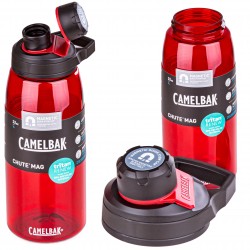 Butelka na wodę 1L Camelbak Chute Mag 1000 Cardinal Czerwony Bidon sportowy z tritanu BPA Free