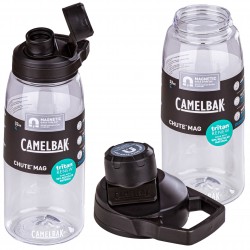 Butelka na wodę 1L Camelbak Chute Mag 1000 Clear Przezroczysty Bidon sportowy z tritanu BPA Free