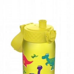Szczelny Bidon na wodę dla dzieci do szkoły 0,4l ION8 Żółta Dinozaury