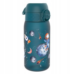 Dziecięca Butelka na wodę 400 ml Szczelny Bidon dla dzieci do szkoły 0,4l ION8 Niebieska Kosmos