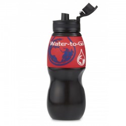 Profesjonalna Butelka filtrująca do wody Water-to-Go 750 ml Czarno Czerwona z filtrem w zestawie