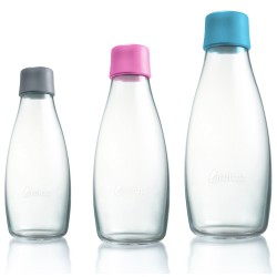 Butelka szklana do wody Retap zestaw 0,3l 0,5l 0,8l