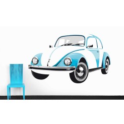VW Naklejka ścienna Beetle Blue